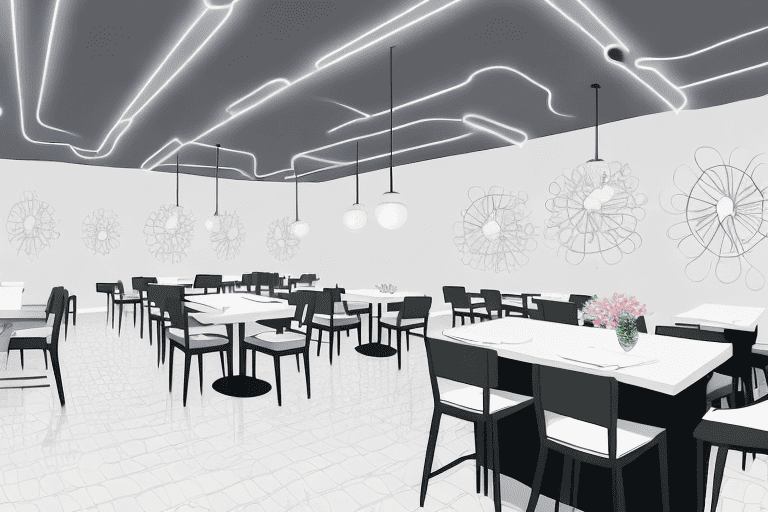 A sparkling clean restaurant interior