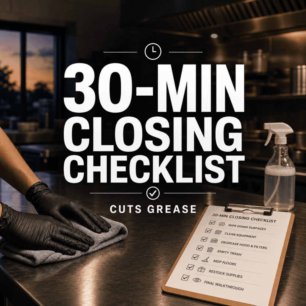 The 30-Min Daily Closing Checklist That Cuts Grease
